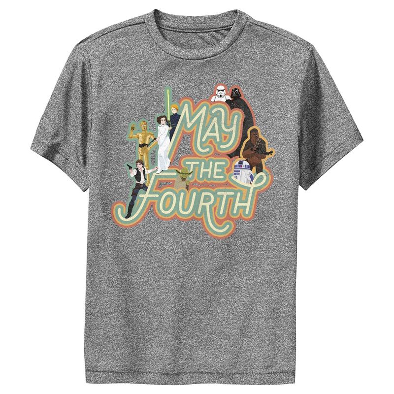 Boy's Star Wars May the Fourth Classic Characters Performance Tee, 1 of 5