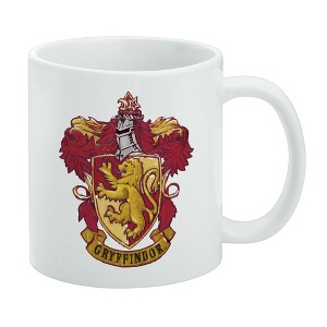 Harry Potter Gryffindor Painted Crest Ceramic Coffee Mug, Novelty Gift Mugs for Coffee, Tea and Hot Drinks, 11oz, White - 1 of 4