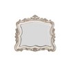Royal Hampton 50 Inch Solid Wood Mirror, Scalloped, Scroll Ornate Trim, Antique White - 3 of 4