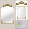BEAUTYPEAK Vanity Wall Mirror Decorative Vintage Arch Bathroom Mirror with Designed Bottom - 4 of 4