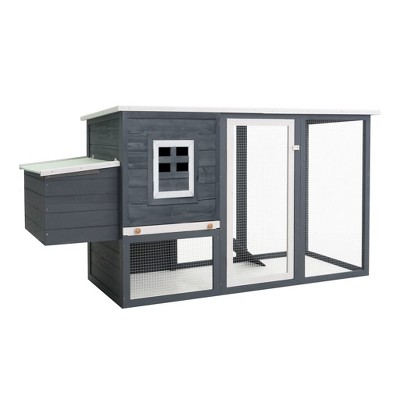 Chicken Coop Brown Solid pine wood with painted finish MediumvidaXL