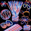 Joyfy 120 Pcs Patriotic Glow Sticks Bulk, 8" Red White Blue Striped Light-Up Sticks, Glow Party Favors for Independence Day Celebrations Supplies - 4 of 4
