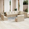 vidaXL Garden Sofa Set Beige PE Rattan, Powder-Coated Steel Large - 2 of 4