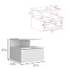 NicBex Floating Nightstand,End Table,Side Table with Drawer and Open Shelf for Bedroom,Living Room - 3 of 4