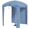Outsunny 5.9' x 5.9' Cabana Umbrella, Outdoor Beach Umbrella with Windows, Sandbags, Carry Bag - 4 of 4
