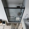 ONWITH 50 in. - 54 in. W x 72 in. H Sliding Framed Shower Door in Matte Black with Clear Glass - 4 of 4