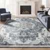8x10 ft Vintage Area Rug, Non-Slip Machine Washable Carpet, Soft Polyester Pile with Felt Padding, for Living Room, Bedroom, Dining, Dove Gray - 3 of 4