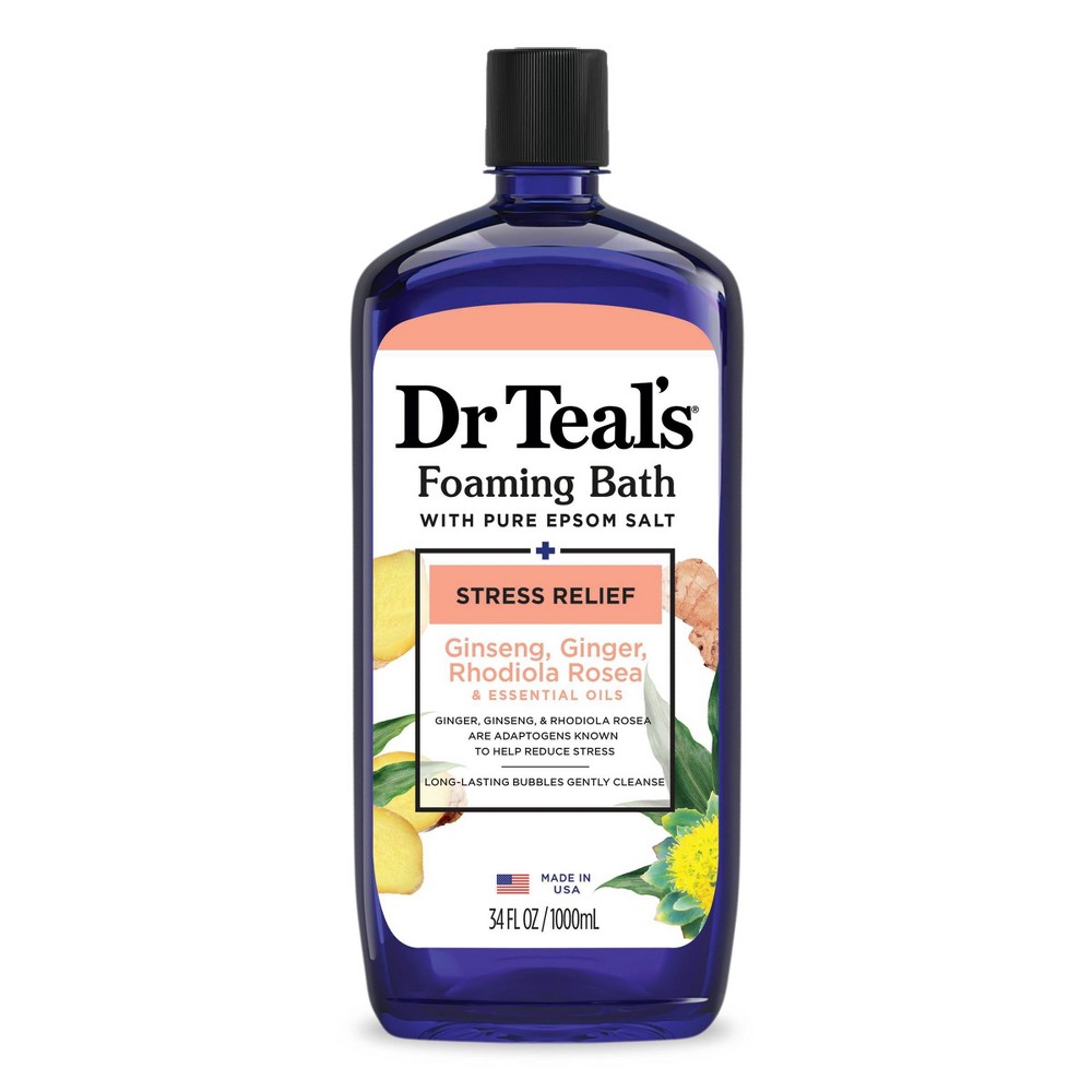 Photos - Other Bathroom Accessories Dr Teal's Stress Relief Essential Oils Foaming Bath Soak - 34oz