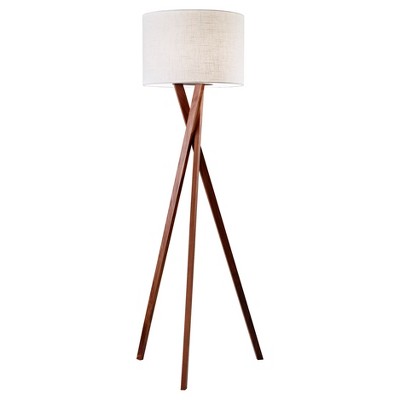 63" Brooklyn Floor Lamp Walnut - Adesso