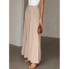 Women's Casual Palazzo Pants with Pockets - Soft Elastic High Waist Solid Color Lounge Wide Leg Pants for All Seasons - 3 of 4