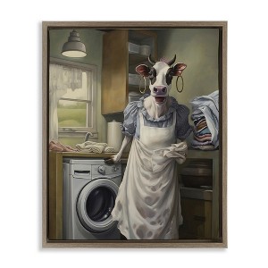 Stupell Industries Cow Doing Laundry, 21" x 17" - 1 of 4