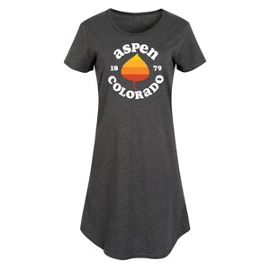 Women's - Instant Message - Aspen Colorado 1879 Graphic T-shirt Dress - 1 of 4