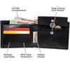 Generic Men's Leather Slim Bifold Wallet, Charcoal/Black, One Size - 4 of 4
