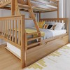 Max & Lily Solid Wood Bunk Bed, Twin over Full with Storage Trundle and Ladder for Kids - 2 of 4