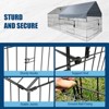 Metal Chicken Coop with Waterproof Cover, Chicken Run Pen for Yard, Outdoor Portable Hen House, Large Animal Cage with Doors for Duck Rabbit Hen - 4 of 4