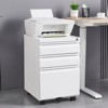 SKONYON 3-Drawer Mobile File Cabinet Lockable Metal Storage for Files - 2 of 4