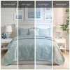 Sapphtopaz Bedding Comforter Set Quilt Set Cotton Reversible Wave Starfish and Seashell Embroidered Quilt 4 Piece - 2 of 4