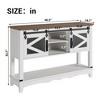 Coolmee 46.5 Inch Console Table with 2 Drawers, Modern TV Stand Entryway Table, Waterproof Accent Table for Living Room Entryway Bedrooms Hallway - 2 of 4