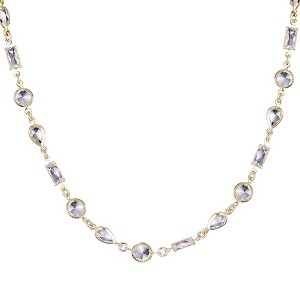 Adornia 14k Gold Plated Mixed Shape Crystal Necklace - 1 of 4