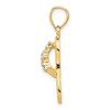 Black Bow Jewelry 14k Yellow Gold April Cubic Zirconia Birthstone Flip Flop Pendant - 2 of 4
