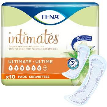 TENA Intimates Ultimate Absorbency Incontinence Pads, Regular Length, 10 count
