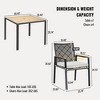 Kumasinova All-Weather Patio Dining Table Sets with 4 Chairs,Patio Conversation Combo Set with Acacia Table Top&Umbrella Hole for Backyard - 2 of 4