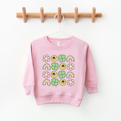 The Juniper Shop Smiley Clover Daisy Youth Ultra-Soft Graphic Sweatshirt