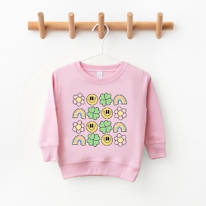 The Juniper Shop Smiley Clover Daisy Toddler Graphic Sweatshirt - 1 of 3
