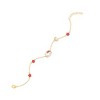 Sanrio Hello Kitty Womens Yellow Gold Plated Letter Bracelet - Cubic Zirconia Initial Bracelet - Officially Licensed - 4 of 4