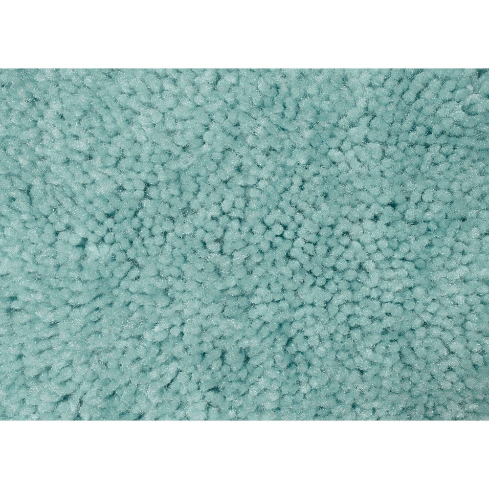 Photos - Bath Mat 24"x40" Traditional Plush Nylon Washable Bath Rug Sea foam - Garland