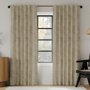Indigo Road by Egypt Sherrod Coppa Leaf Motif 100% Blackout Back Tab Curtain Panel - 1 of 4