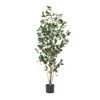 Maggift Artificial Plant 150cm Artificial Laurel Tree Sphere Topiary on Metal Spire for Indoor Walkway Entryway Decor Real Touch, Green, 24"*29"*64" - 2 of 4