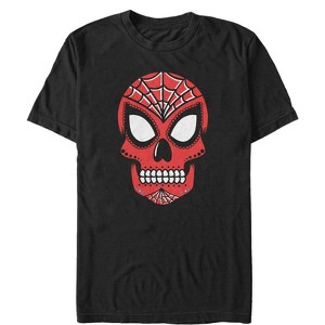Men's Marvel Halloween Spider-Man Sugar Skull T-Shirt - 1 of 4