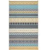 Outdoor Rug Waterproof Patio Rug Mat Geometric Rug Plastic Straw Outside Rug for RV Camping Picnic Reversible Rug - 2 of 4