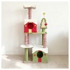 Angel Sar 54 Inch Christmas Themed Cat Tree, Multi-Level Cat Tower with 2 Condos & Plush Perches, Holiday Cat Furniture for Indoor Cats - 2 of 4
