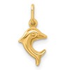 Black Bow Jewelry 14k Yellow Gold Mini 3D Hollow Dolphin Charm - 3 of 4