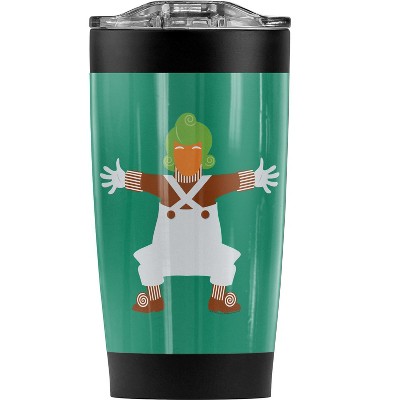 Willy Wonka And The Chocolate Factory Lone Oompa Loompa Steel Tumbler 20oz Coffee Travel Mug
