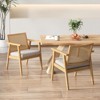 Tangkula Set of 2/4 Dining Chairs Rubber Wood Kitchen Chair with Padded Seat & Hollowed Backrest Rustic Dinner Chair - image 2 of 4