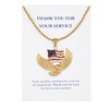 Anna-Kaci Flying Eagle with American Flag Pendant Necklace with Patriotic Gift Message Card & Envelope Jewelry Gift - 2 of 4