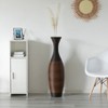 Uniquewise  38-inch Tall Artificial Rattan Floor Vase in Elegant Beige - Statement Piece for Living Room Decor, Entryway, or Hallway - 2 of 4