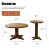 Modern Round Coffee Table Set Of 2 Stylish Elegant Nesting Round Wooden Table,Brown - 3 of 4
