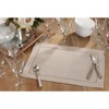 Saro Lifestyle Rochester Collection Placemat with Hemstitched Border (Set of 12), 14"x20", Beige - 4 of 4
