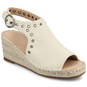 Journee Women's Crisie Espadrille Wedge Sandals - 1 of 4