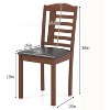 ADILE Wooden Dining Chairs Set of 2, PU Leather Upholstered Kitchen Chairs - 3 of 3