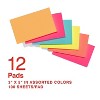 Staples Stickies Standard Notes 3" x 5" Assorted 100 Sh/Pd 12 Pd/Pk S-35BR12 - 2 of 4