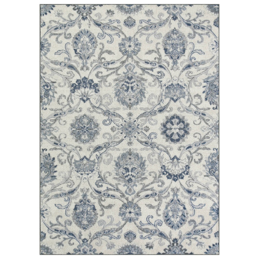 5'x7' Olympia Area Rug Gray/Blue - Maples