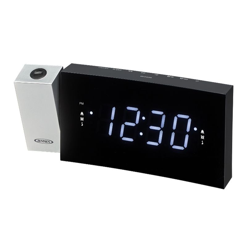 JENSEN Digital Dual Alarm Projection Clock Radio - Black (JCR-238), 3 of 7