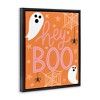 Stupell Industries Hey Boo Orange Halloween Ghosts Black Framed Floater Canvas Wall Art - 3 of 4
