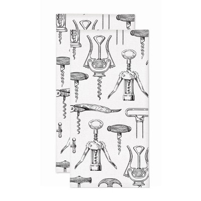 2pk Beehive Print Kitchen Towel - MU Kitchen