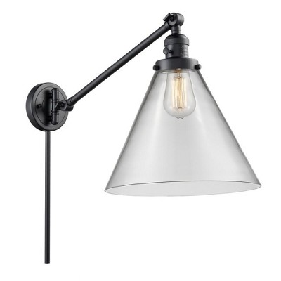 Cone - 1 Light Swing Arm Wall Sconce In Industrial Style-16 Inches Tall and 12 Inches Wide